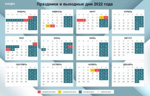 Правительство России утвердило производственный календарь на 2022 год.